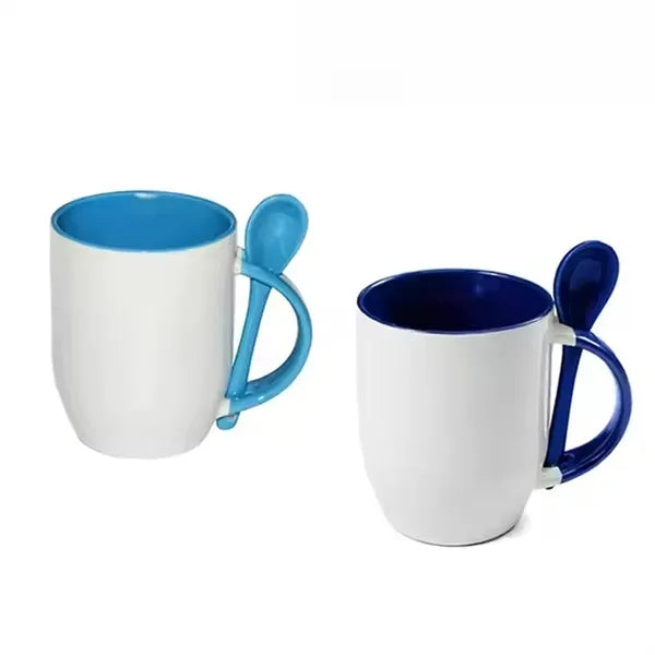 12 Oz. Ceramic Mug Coffee Cup W/Spoon