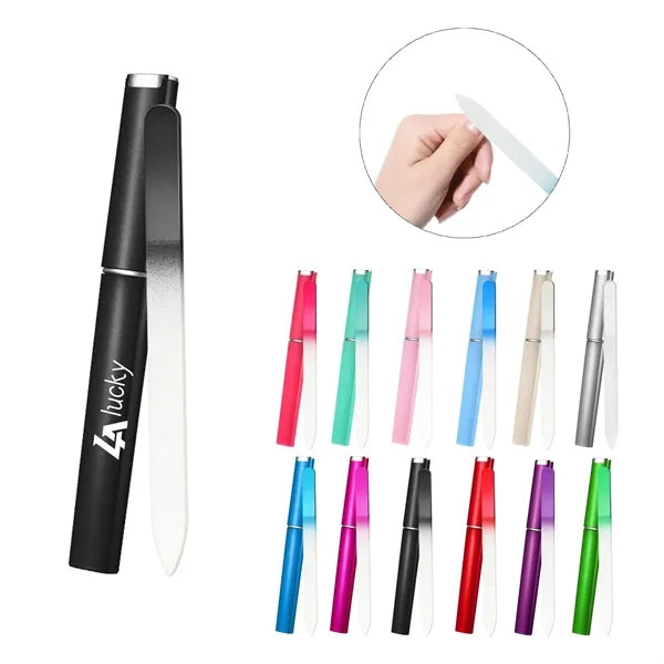 Glass Nail File with Case