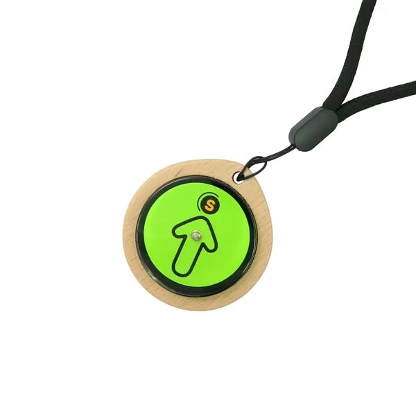 Wooden Compass with Nylon Lanyard