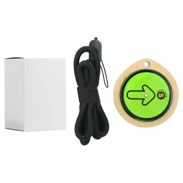 Wooden Compass with Nylon Lanyard