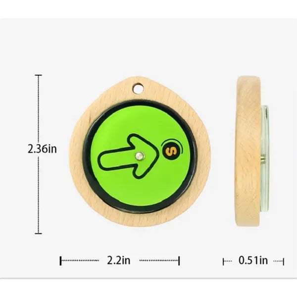 Wooden Compass with Nylon Lanyard