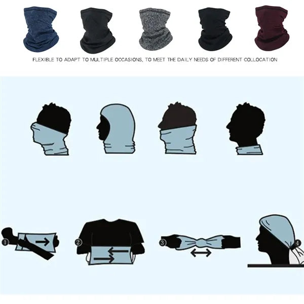 Winter fleece soft warm outdoor thickened mask neck scarf