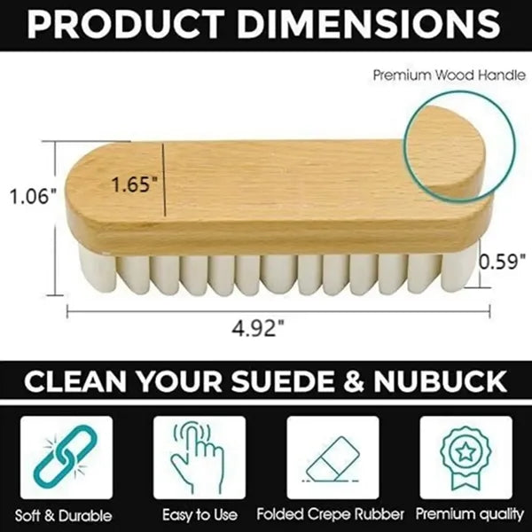 Magic Wood Silicone Brush Suede Shoe