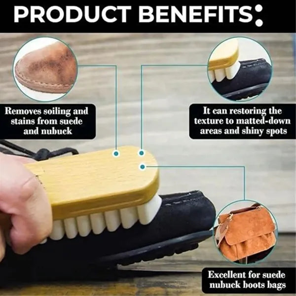 Magic Wood Silicone Brush Suede Shoe