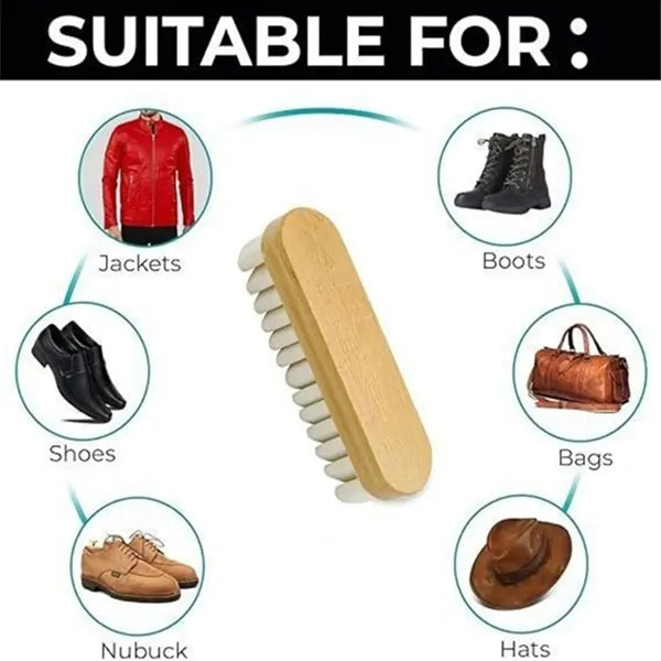 Magic Wood Silicone Brush Suede Shoe