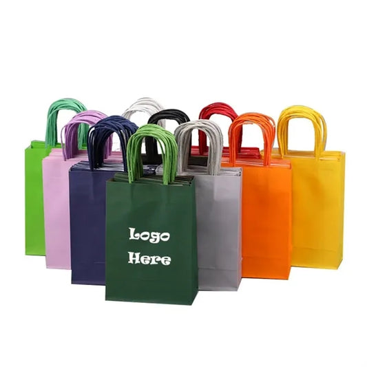 Colored Kraft Paper Tote Bag