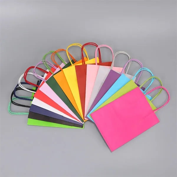 Colored Kraft Paper Tote Bag