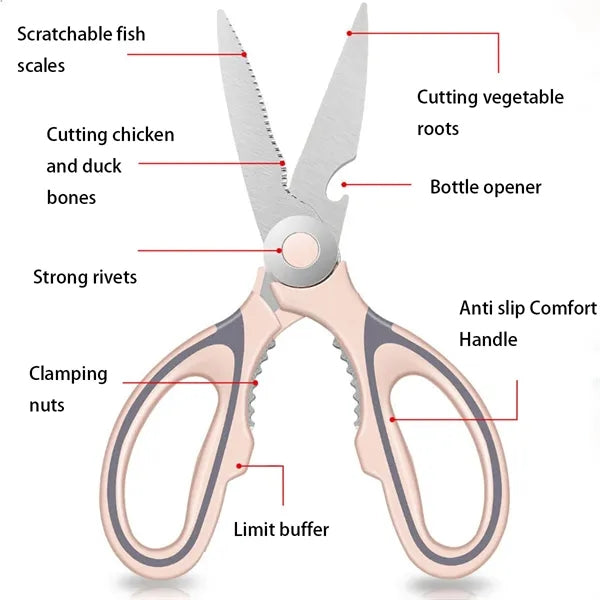 Multifunctional Kitchen Stainless Steel Scissor