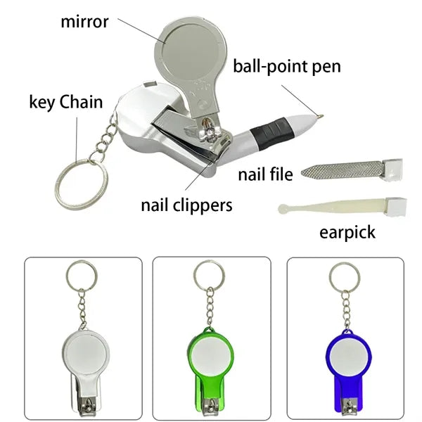 Multifunctional Pen with Nail Clipper and Mirror