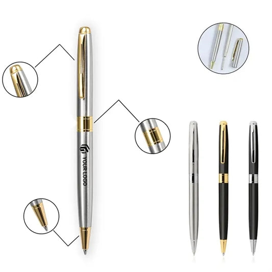 Simple practical portable metal business ballpoint pen