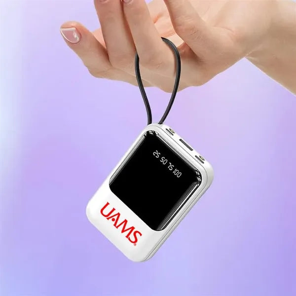 Mini Portable Charger with Built in USB-C Cable