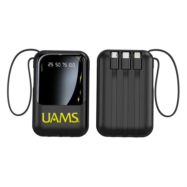 Mini Portable Charger with Built in USB-C Cable