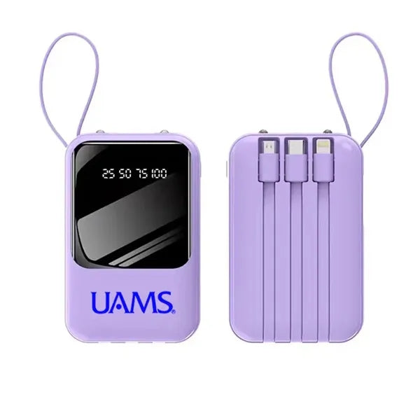 Mini Portable Charger with Built in USB-C Cable