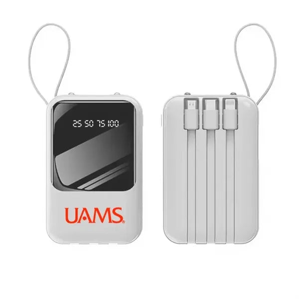 Mini Portable Charger with Built in USB-C Cable