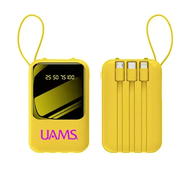 Mini Portable Charger with Built in USB-C Cable