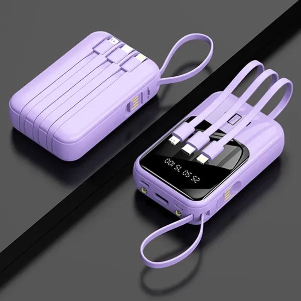 Mini Portable Charger with Built in USB-C Cable