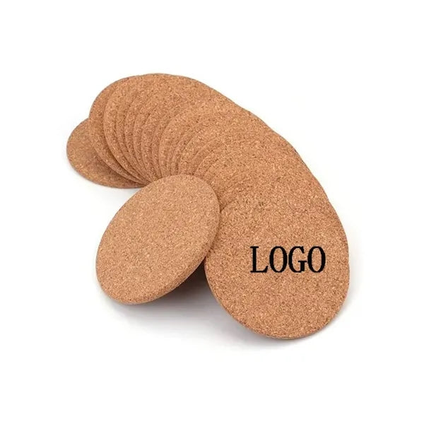 4" Eco-Friendly Round Non-Slip Cup Mat Drinking Cork Coaster