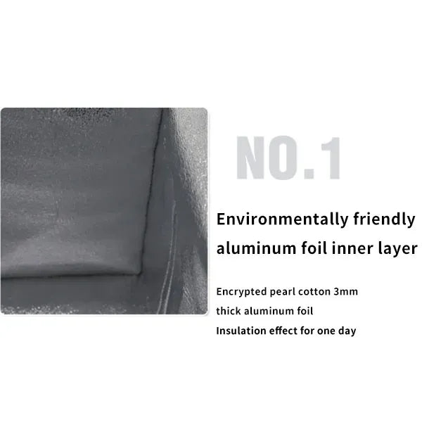 Large Non-woven Bento Aluminum Foil Thermal Insulation Bag