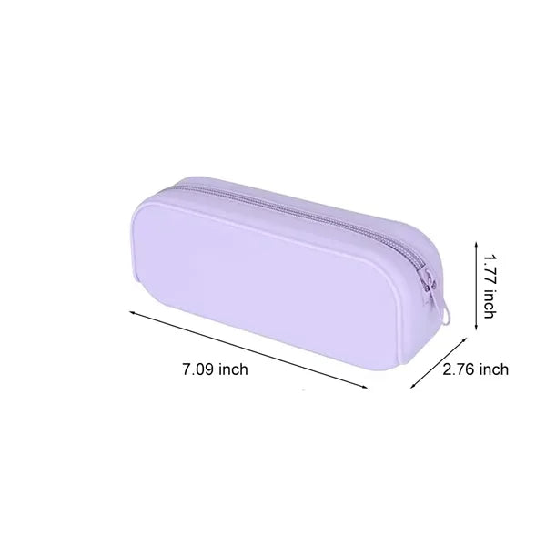 Waterproof Solid Color Silicone Pen Pencil Case For Office