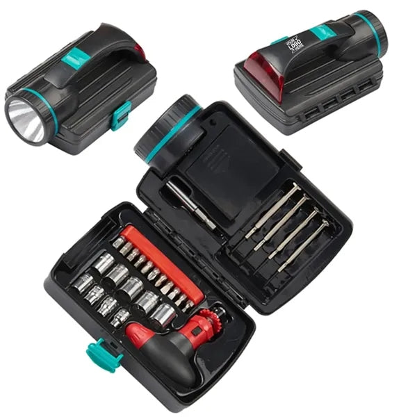 Camping Hand Torch Toolbox with Flashlight