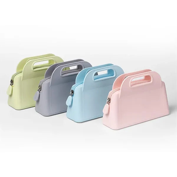 Silicone Travel Makeup Bag With Handles
