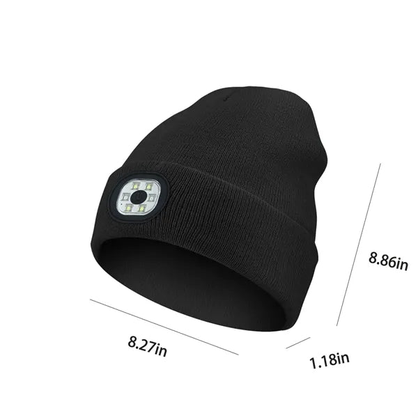 Night Walk Running Winter LED Light Warm Sport Knitted Hat
