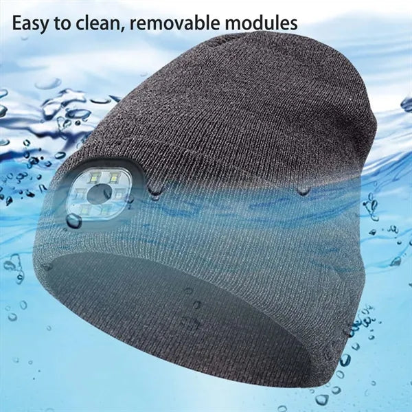 Night Walk Running Winter LED Light Warm Sport Knitted Hat