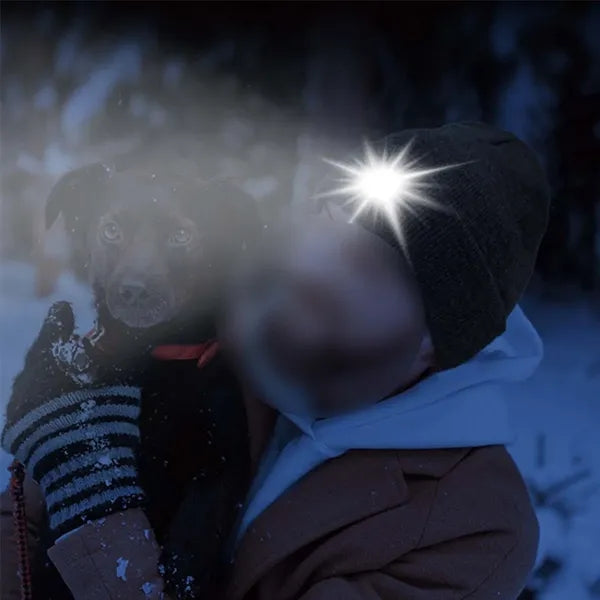 Night Walk Running Winter LED Light Warm Sport Knitted Hat