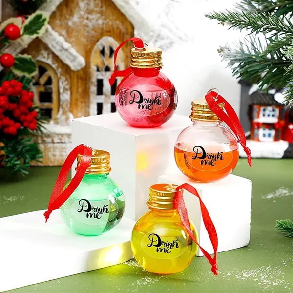 Christmas Drink Balls Cup Ornament Plastic Bottle Bulb