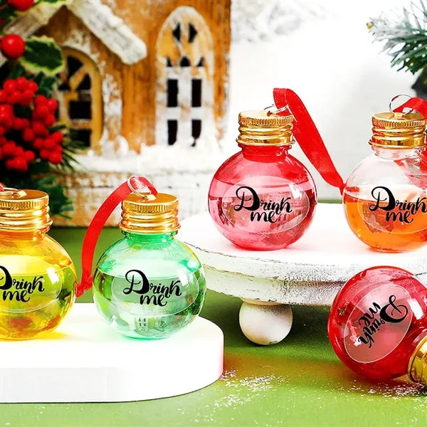 Christmas Drink Balls Cup Ornament Plastic Bottle Bulb