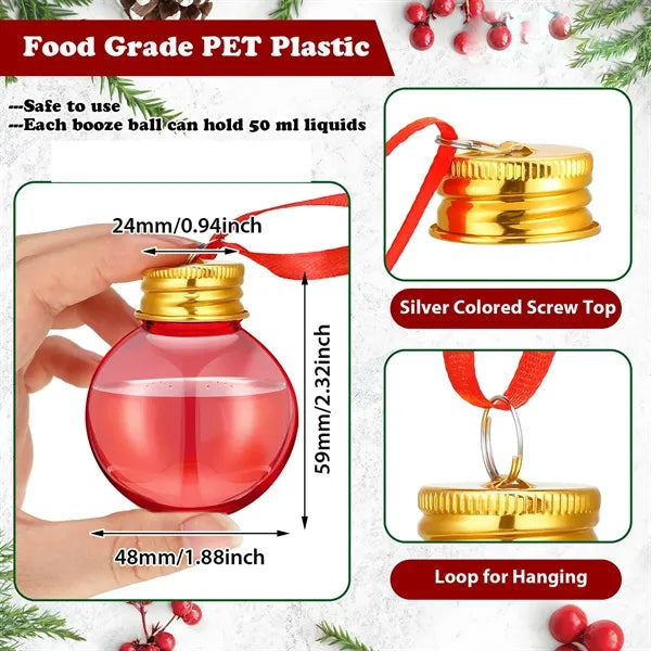 Christmas Drink Balls Cup Ornament Plastic Bottle Bulb