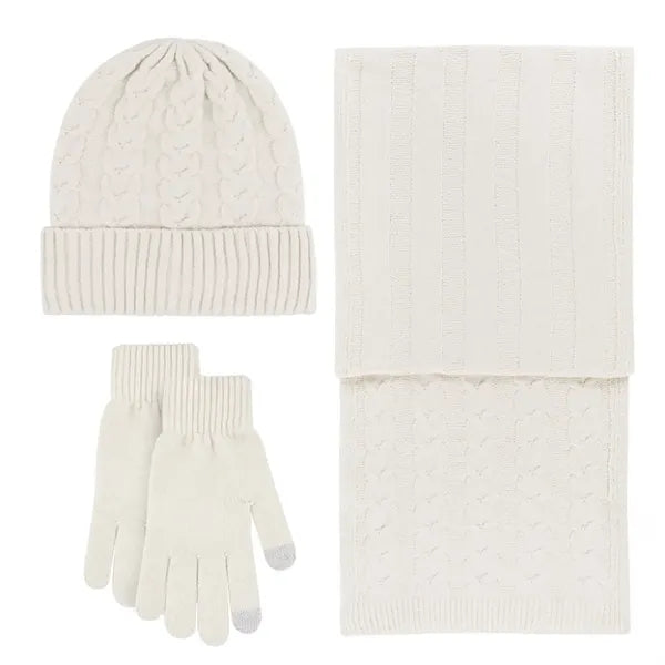 Winter Hats/Touchscreen Gloves/Long Scarfs Set