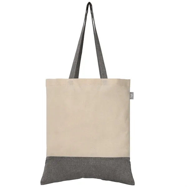 Quebec - 5 oz. Two-Tone Recycled Cotton Tote - Heat Transfer