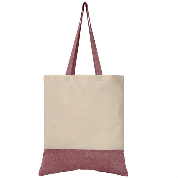 Quebec - 5 oz. Two-Tone Recycled Cotton Tote - Heat Transfer