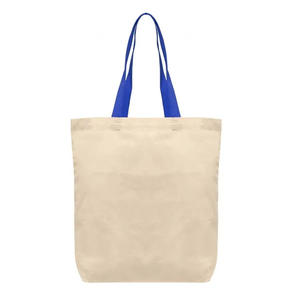Tonga - 5 oz. Natural Cotton Tote w/ Color Straps