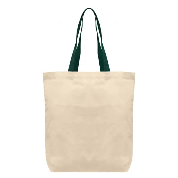 Tonga - 5 oz. Natural Cotton Tote w/ Color Straps