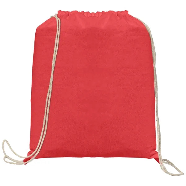 Java - 5 oz. Cotton Drawstring Backpack - Heat Transfer