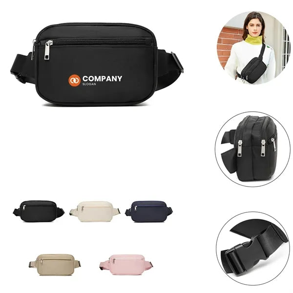 Cross Body Zipper Belt Bag