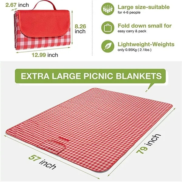59 x 79 inch Extra Large Picnic Blanket