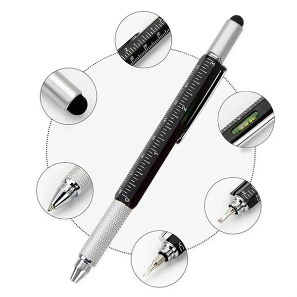 6 in 1 Multifunction Tool With Ballpoint Pen