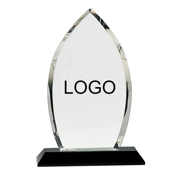 Crystal Oval on Blue Pedestal Base