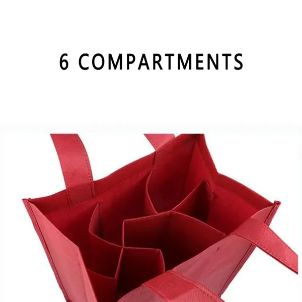 Non-woven Wine Carrier Tote with 6 Compartments