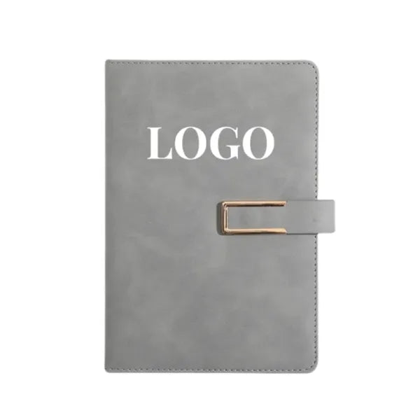 A5 Business leather notebook with metal magnetic buckle
