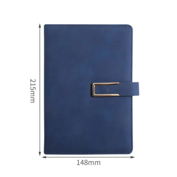 A5 Business leather notebook with metal magnetic buckle