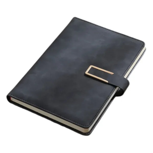 A5 Business leather notebook with metal magnetic buckle