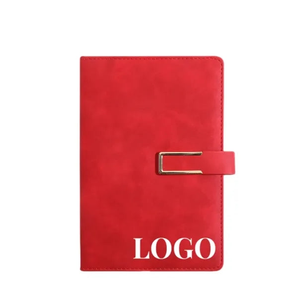 A5 Business leather notebook with metal magnetic buckle