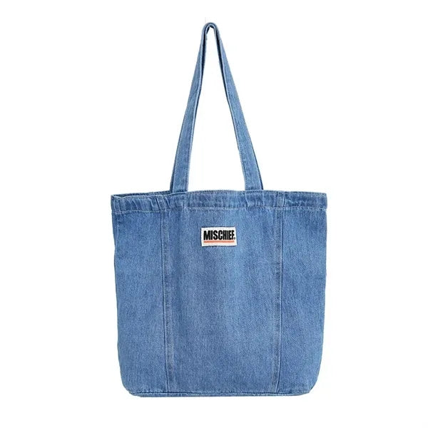 Retro Denim Tote Bag