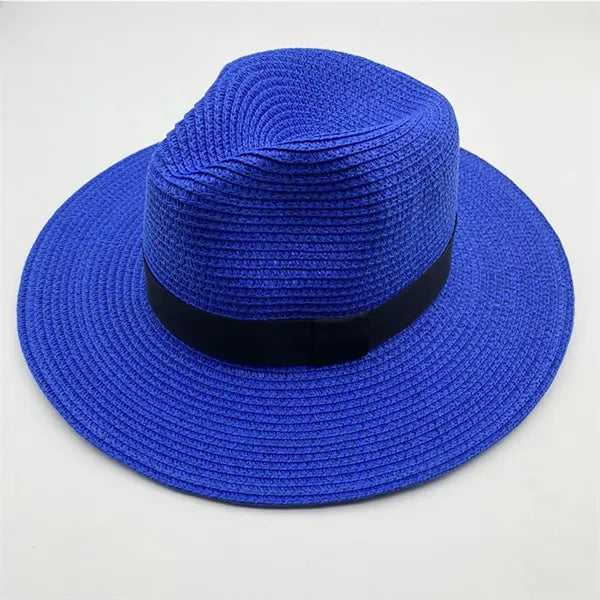 Beach Panama Hats Paper Women Men Straw