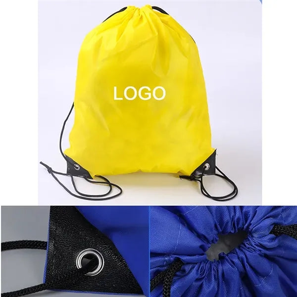 Terylene Drawstring Cinch Storage Sack Backpack Back Bag