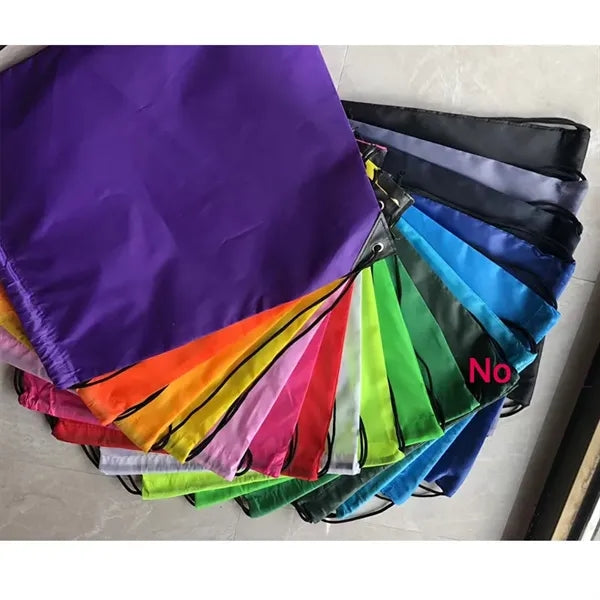 Terylene Drawstring Cinch Storage Sack Backpack Back Bag